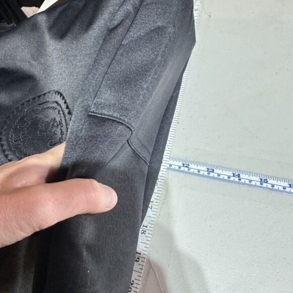 Falchi Sport Black Shoulder Tote Bag Logo Smooth Canvas Patent Leather Straps - Picture 13 of 16